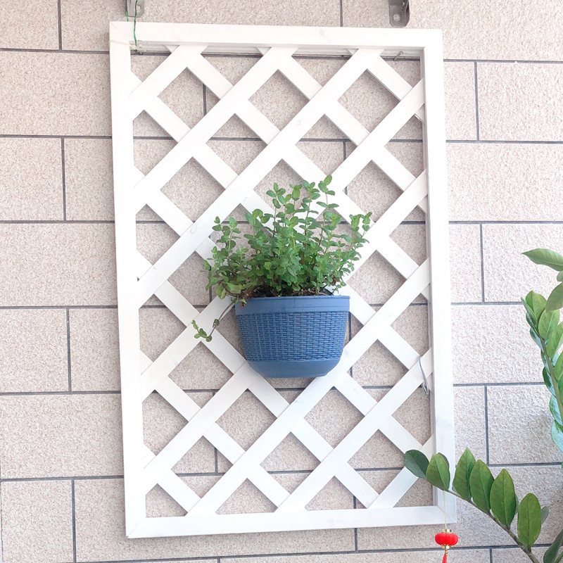 White fence, rotten wood fence, indoor fence, outdoor grid garden, climbing frame, courtyard grille, balcony flower stand