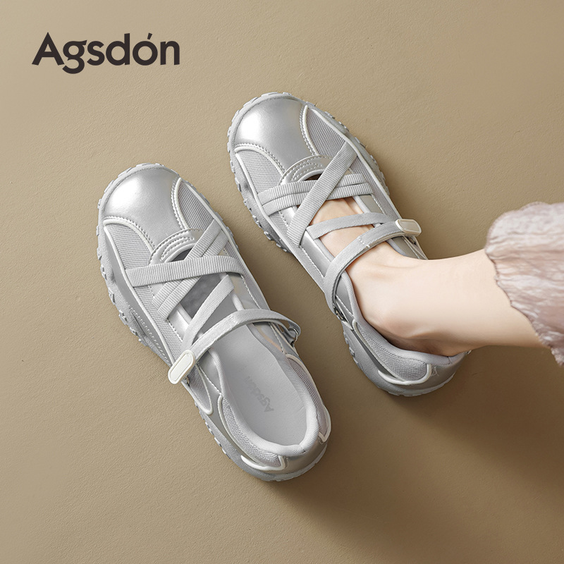 Augustion Mary Jane zapatillas para mujer 2025 nuevos zapatos de entrenamiento alemán de ballet de verano zapatos casuales de velcro