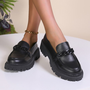 Loafers Women 2025 Spring and Autumn New British Style Small Leather Shoes plus size Women's Shallow Mouth Flat-heeled Comfortable Women's Single-layer Shoes