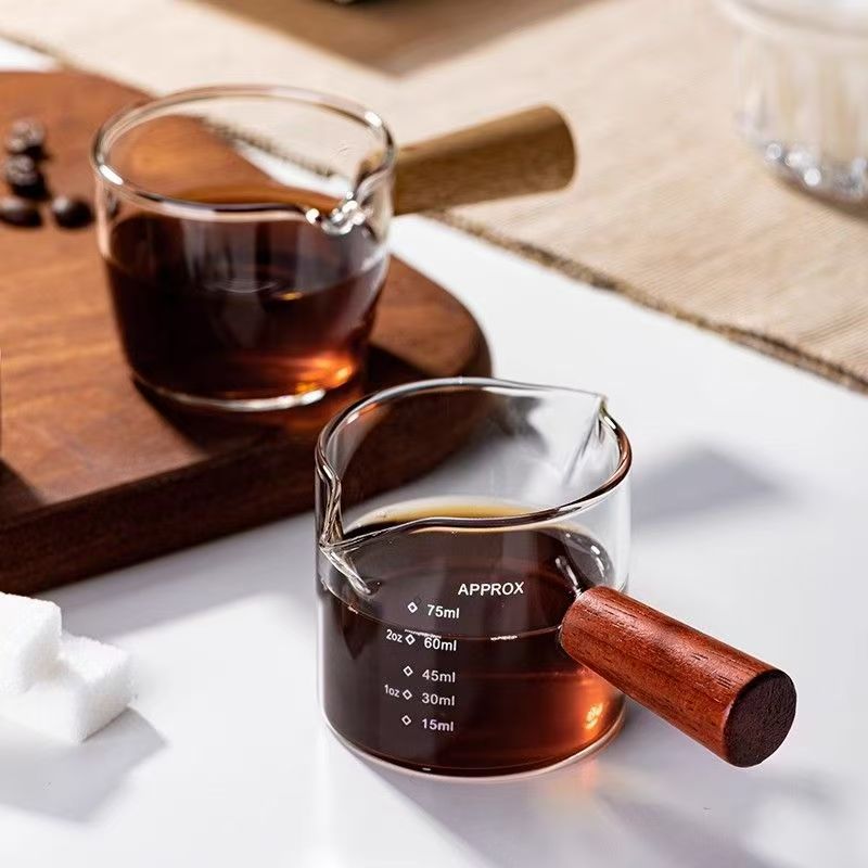 Coffee glass concentrated extract scaled