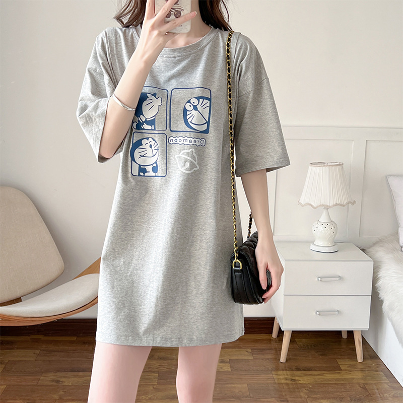 お出かけ用純綿授乳服、おしゃれなホットママ風マタニティTシャツ、春夏半袖ボトムスシャツ、授乳トップス、夏服|undefined