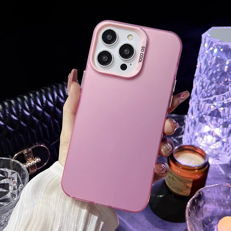 iPhone16に適した高級感のある13/14カラーシルバーIMDマット15ProMax無地12フルカバー17保護ケース|undefined