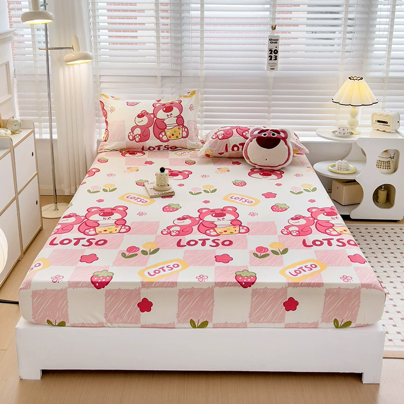 Cartoon genuine sheet, bedspread, mattress, protective case for elementary school students
