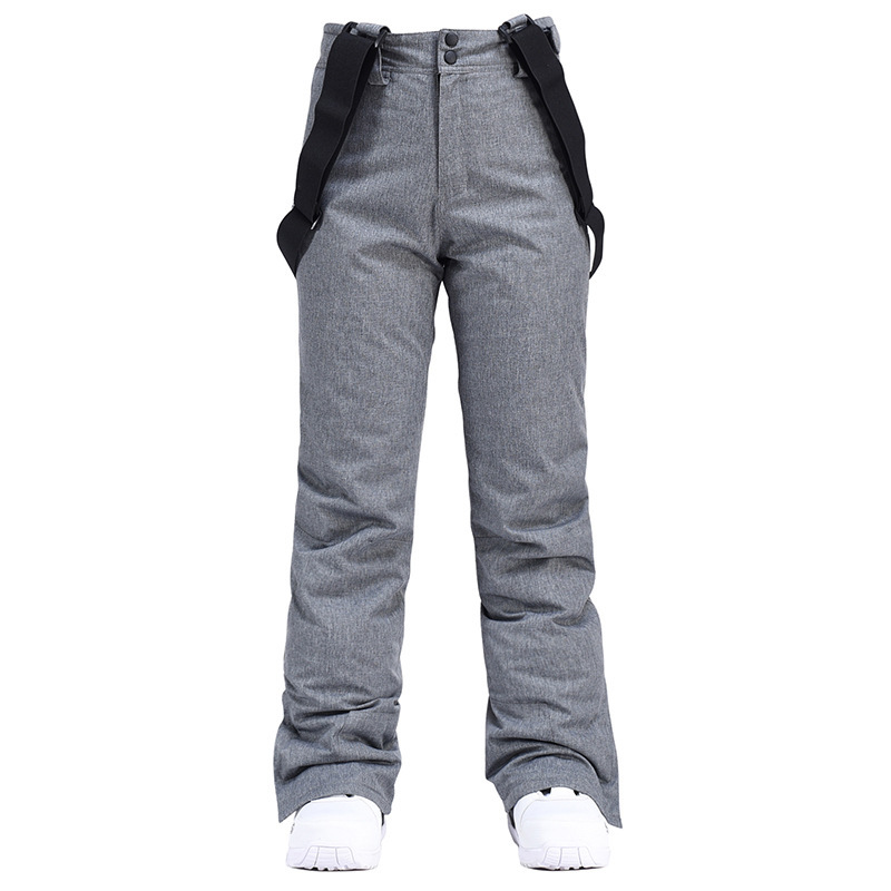 Ski pants men's and women's winter outdoor windproof Waterproof warm thickened single-board double-board strap ski pants