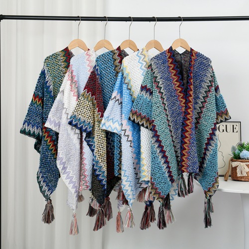 New Summer Ethnic Style Shoulder Shawl for Women, Yunnan Lijiang Tourist Decor, Long Vintage Cape Overcoat Scarf
