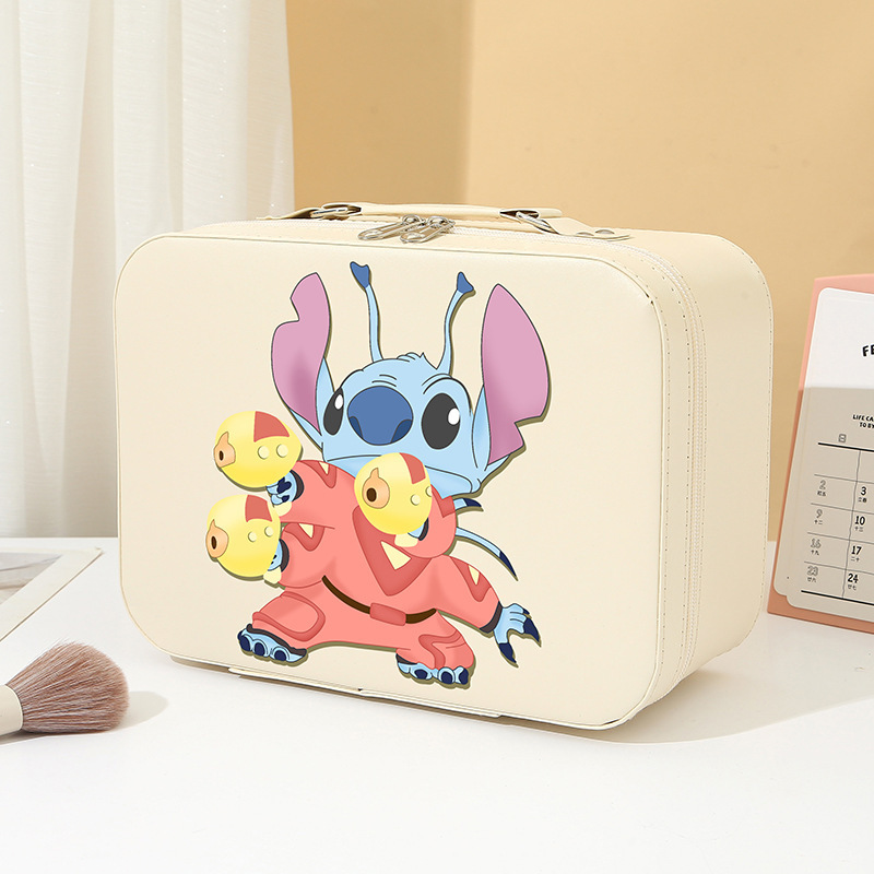 新しいステッチポータブル化粧品ケース子供の誕生日パーティーのお土産収納ボックス大容量漫画化粧品バッグ|undefined