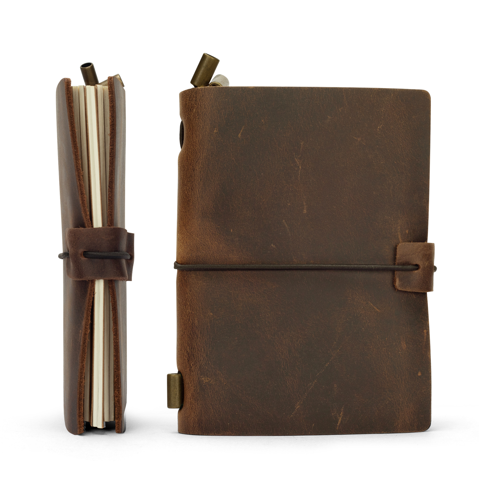 Cuaderno retro nostálgico corto transfronterizo a5 al por mayor primera capa de piel de vaca Crazy Horse bloc de notas de hojas sueltas correa diario