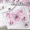 Rose butterfly letter paper 1 set [4 pieces of letter paper and 4 envelopes]