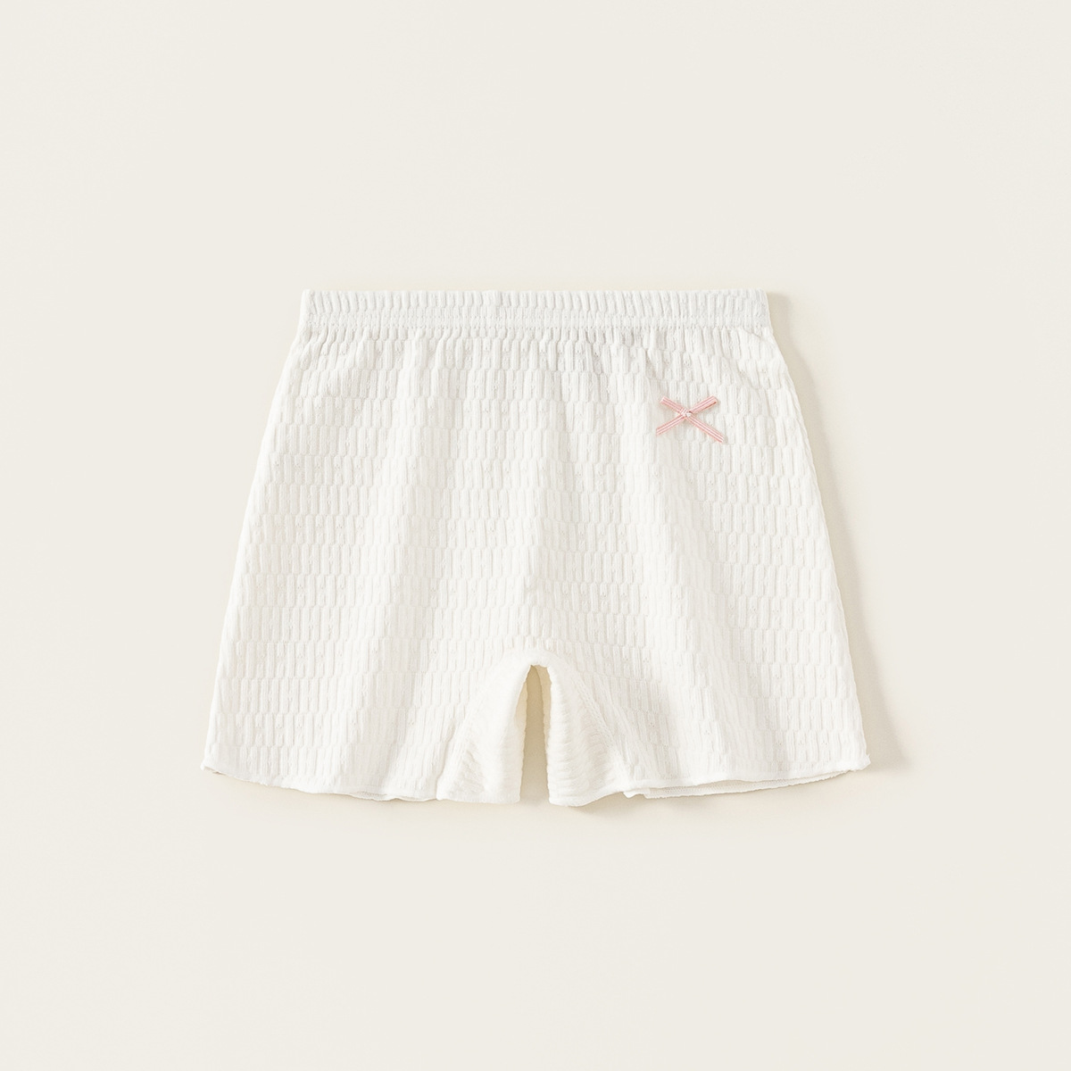 Youbao ropa para niños leggings para niños, ropa para niños, pantalones cortos con orejas de madera con lazo, pantalones de seguridad de color sólido para niñas de verano