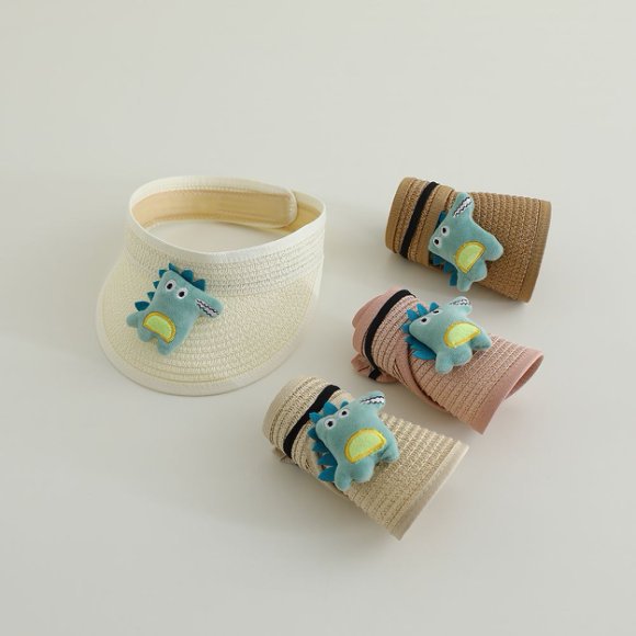 Sombrero solar para niños sombrero de paja de verano bebé gorra de paja de dibujos animados encantador sombrero de sol bebé transpirable de verano