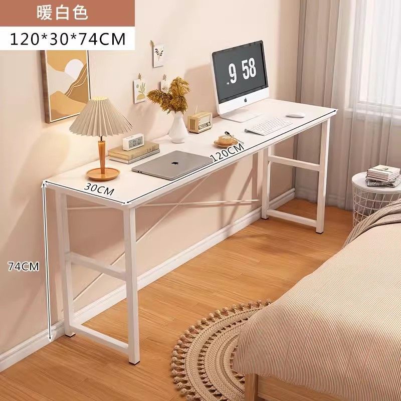 Escritorio de computadora, dormitorio de escritorio, escritorio de oficina en el hogar, escritorio largo, apartamento pequeño, estrecho contra la pared, escritorio de estudiante, estudio