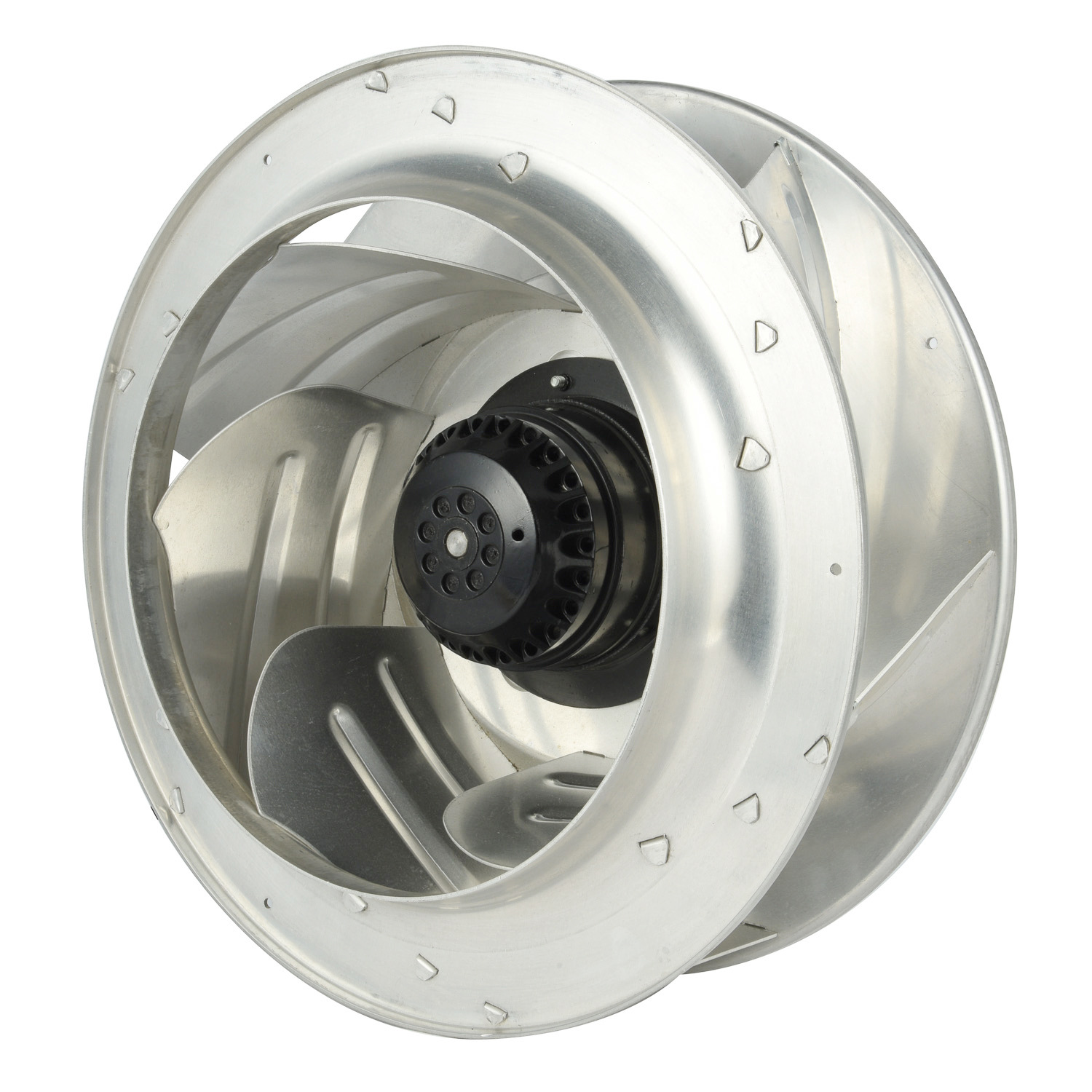 315mm铝合金铆接外转子后倾式离心风机 酒店车库通风风机