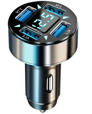 with Four Ports, Dual Pd, Mini | Mobil şarj cihazları - bare-metal-opp-bag-4usb-normal-charging