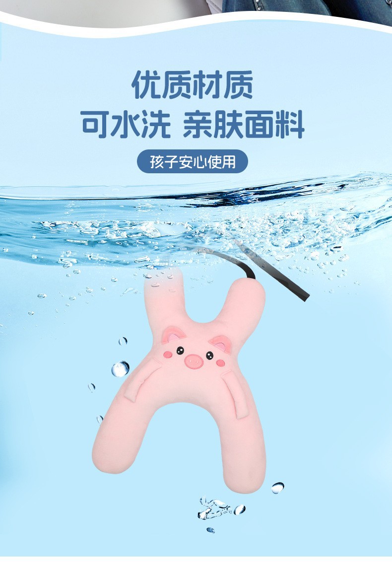 Car pillow for children, a cute neck-supporting sleeping pillow for long-distance car rides in the back seat