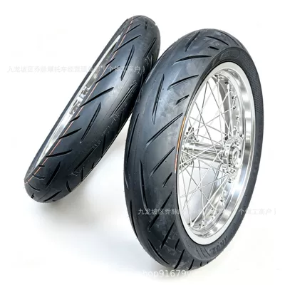 QiuLongJiFeng modified front 100/80-17 Motorcycle wheel hub - silver-wheel-rims