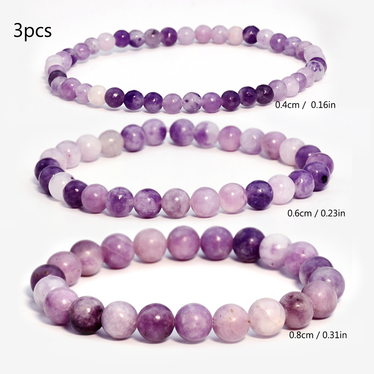 All Seasons Season Elegant Geometric Solid Color Natural Stone Bracelets In Bulk