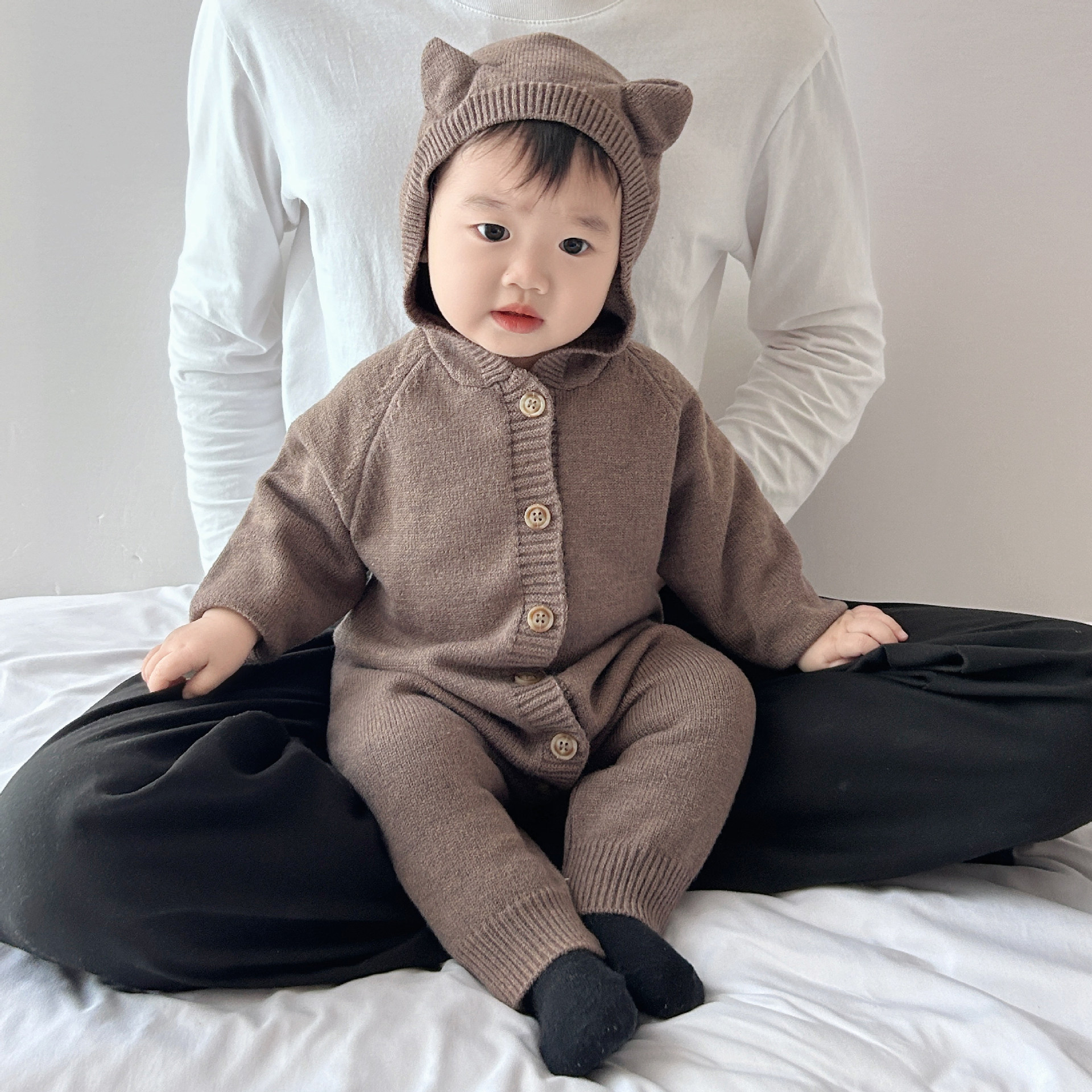 Baby spring overcoat adorable con gorra gorda ropa de bebé de primavera ropa masculina de estilo extranjero image 6