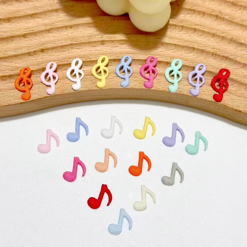 Macaron Fabric Cute Musical Notes Two-Dimensional Shoes Clothes Bags DIY Accessories Decoration Parts Musical Notes Wholesale Macaron Fabric Cute Musical Notes Two-Dimensional Shoes Clothes Bags DIY Accessories Decoration Parts Musical Notes Wholesale