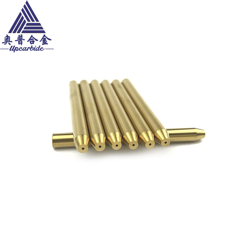 株洲硬质合金水刀砂管 水射流喷嘴 金色涂层钨钢水刀喷头切割刀片