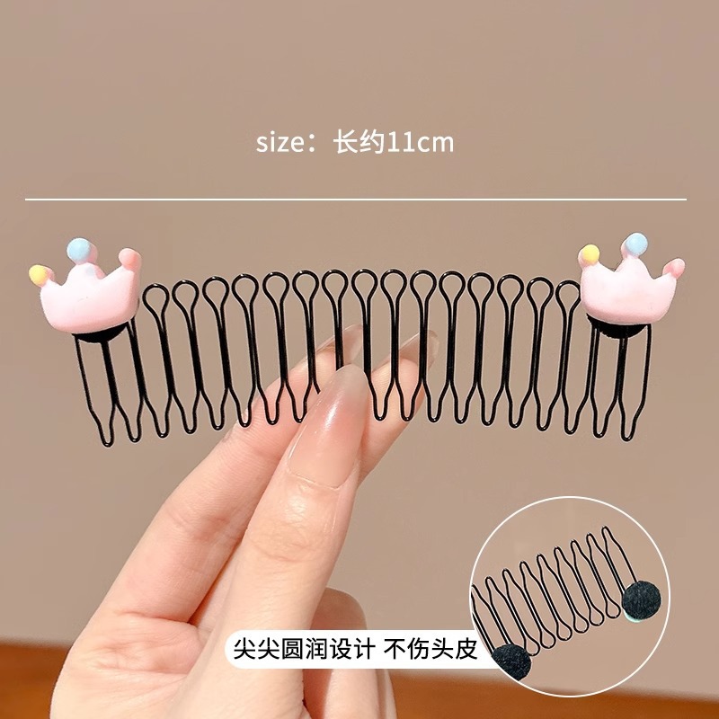Peinado de cabello de niños acabado artefacto niñas fijo pull peinado de cabello de cabello de cabello de cabello de bebé en la parte posterior de la cabeza pinza de cabello adornamiento