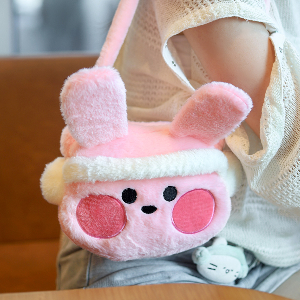 FuTumelo bolso de hombro de peluche Gatsugu y sus amigos serie de bar decoración bolsa de peluche mochila