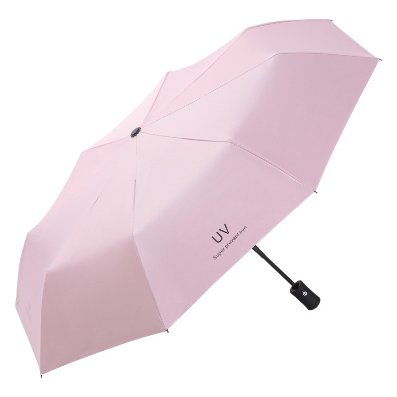 Sunny and Rainy Umbrella Three Folding Thickened Black Rubber Sun Protection Sunshade Sun Umbrella UV Protection Advertising Umbrella Custom LOGO
