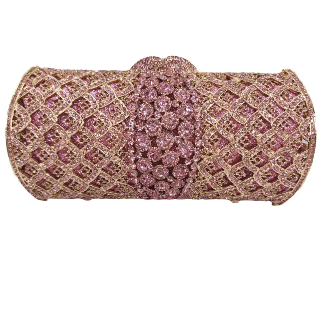 * Cross-border nuevo metal hueco con diamantes bolso de mano ropa de fiesta bolso de cristal bolso de mujer