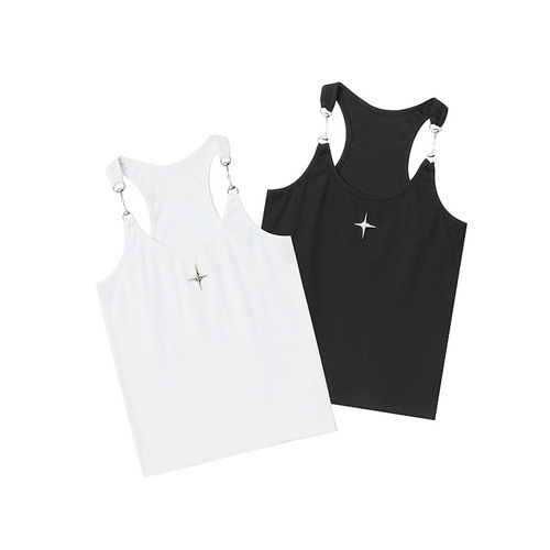 HeyHenry  spring and summer new ins street versatile short tops for women to wear with sweet and cool girls outside vests