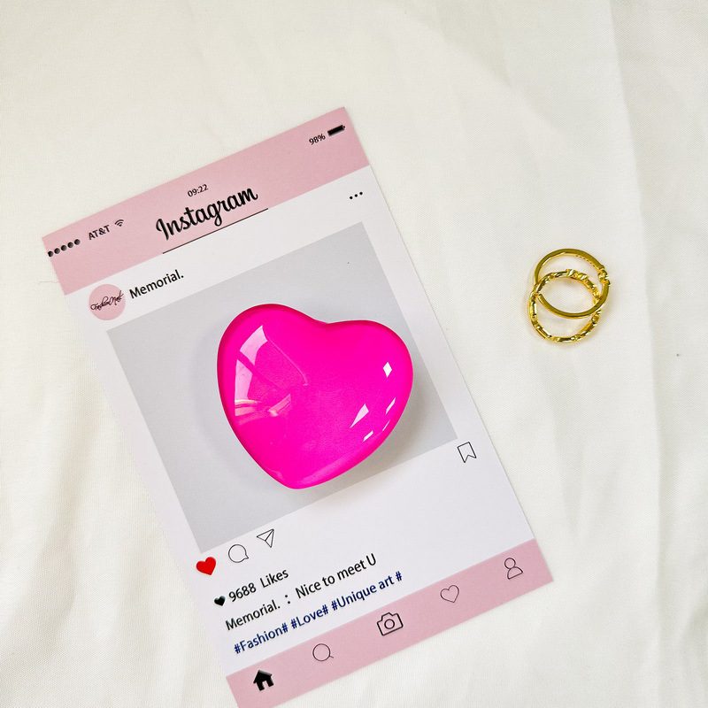 _0015_白支架-水晶玻璃爱心-玫红