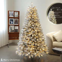 クロスボーダークリスマス降雪植毛暗号化発光クリスマスツリーオーナメントクリスマスオーナメントクリスマスツリーソース工場