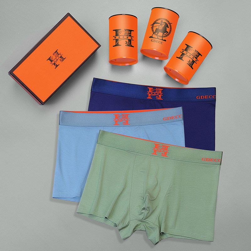 Men's Magnetic 3-Piece Briefs Large Size Comfortable Mid-Thigh Youth Thong Underwear