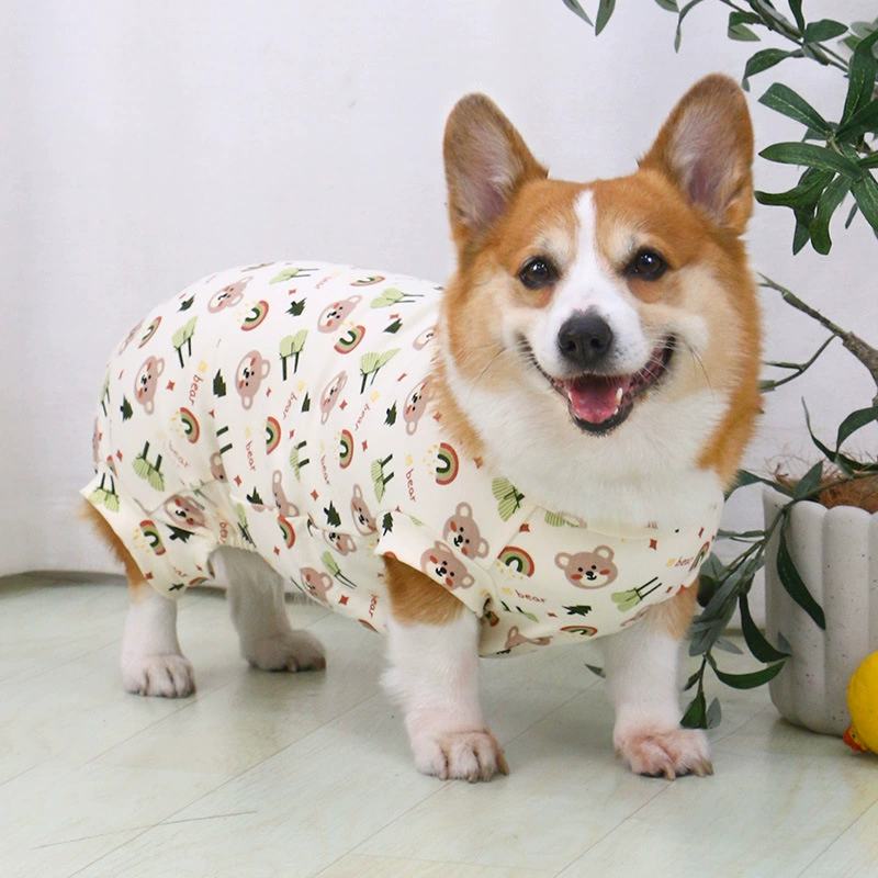 Собачья одежда для собак Четырехногая летняя тонкая одежда для стерилизации весной и осенью