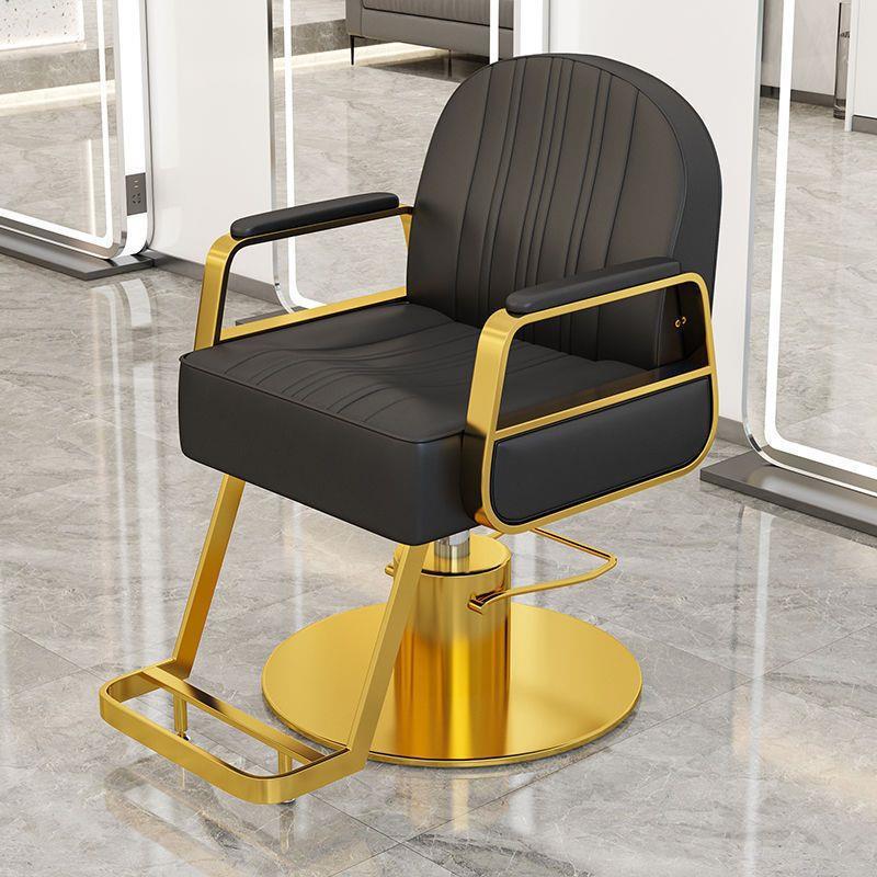 Silla de peluquería silla de salón de peluquería silla de corte de pelo silla de elevación rotativa de acero inoxidable silla de barbero image 21