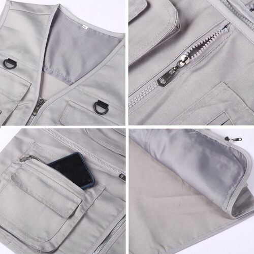Spring and summer mesh vest for middle-aged people fishing four-season multi-pocket vest for men spring and autumn casual tactical vest on behalf of