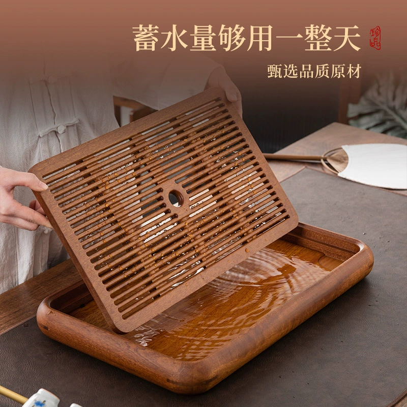 Поднос для хранения воды, домашний 2025, новый маленький стильный поднос для сухого чая из массива розового дерева, поднос для чая в гостиной