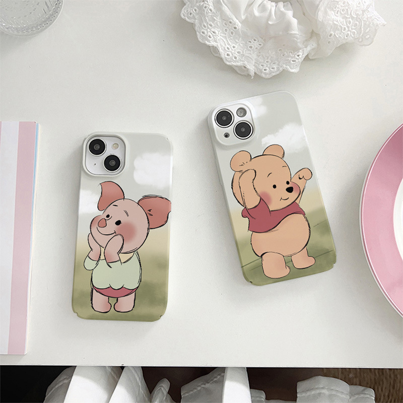 Senior Couple Pig Pig Suitable for Apple 16/15promax Phone Case Protective Cover phone14 Filin Hard Shell