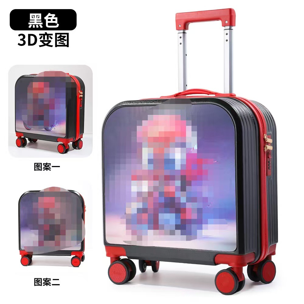 20 pulgadas Nuevo gradiente de color maleta de dibujos animados trolley caja de gran capacidad universal rueda de viaje fabricantes al por mayor
