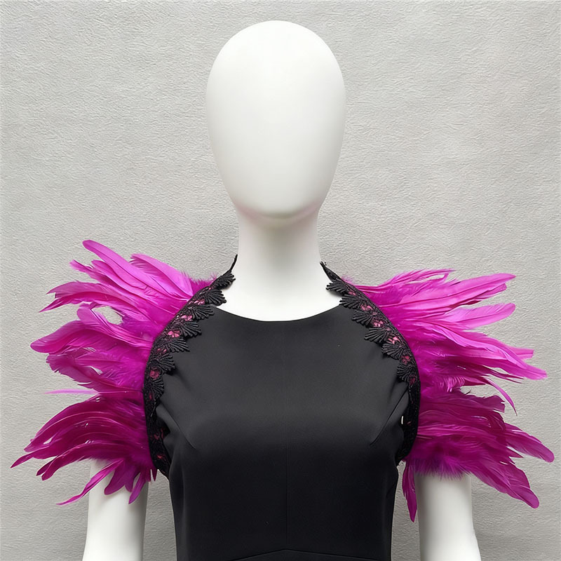 Amazon plumas mantel luchador show traje gladiador vestido estilo vikingo carnaval antiguo abrigo aristocrático TK