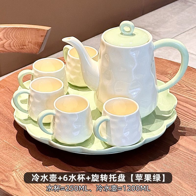 高颜值水具礼盒套装陶瓷水杯子家用客厅待客茶壶水具乔迁新居礼物|undefined