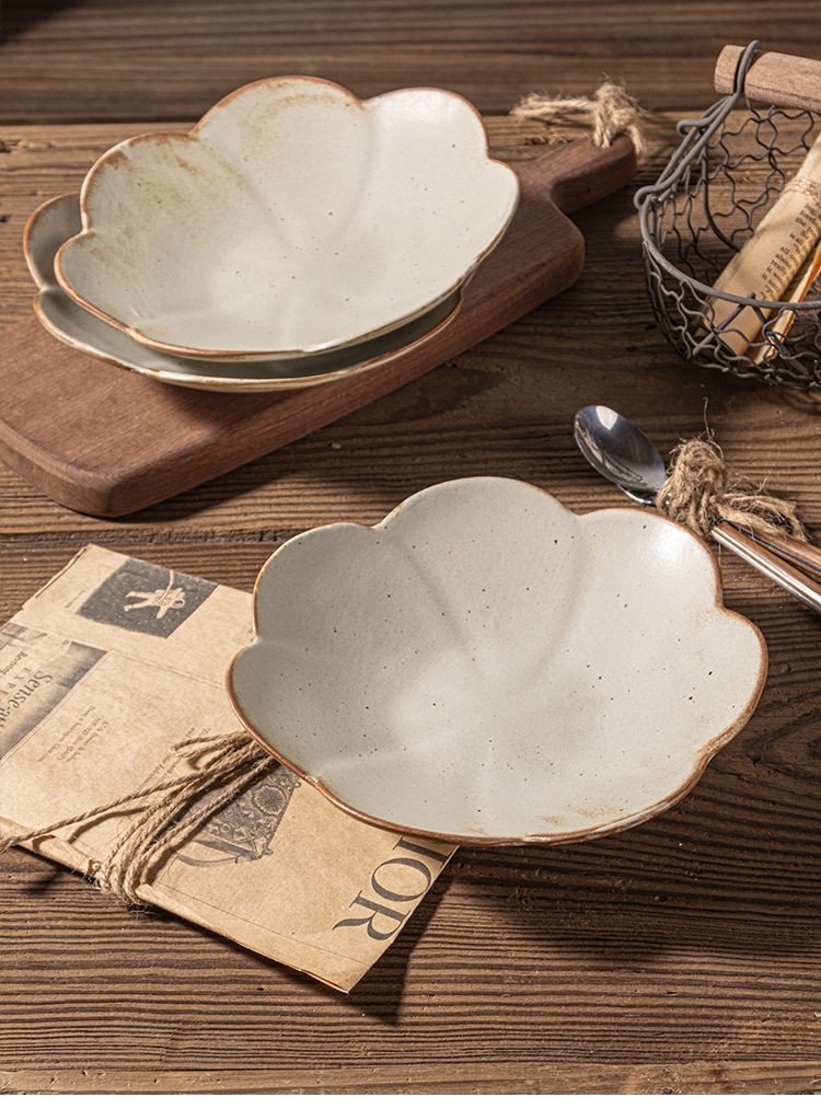 ceramics Material Retro Flower Ceramics Tableware 1 Piece