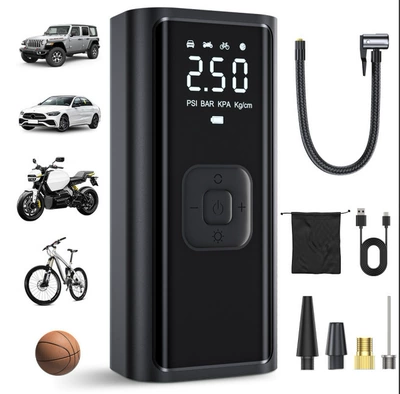 Hava nasosu Air Pump, Car Electric Tire - wireless-power-bank-model