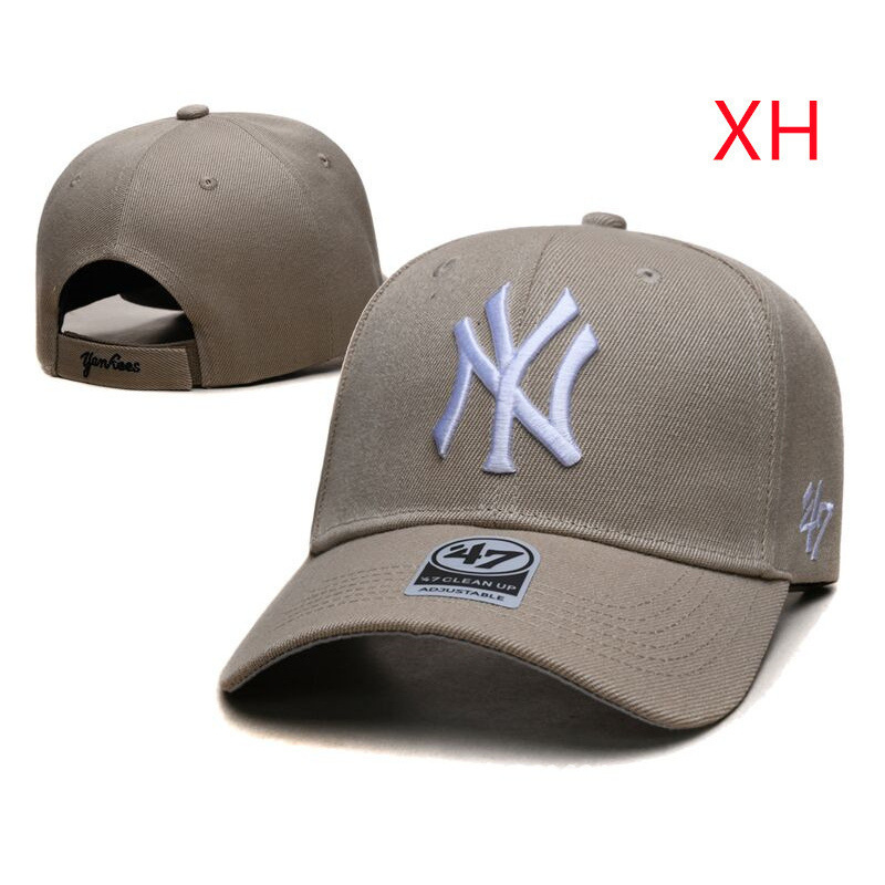 棒球帽子弯沿硬顶刺绣NY/LA 47Brand运动系列男女百搭多色鸭舌帽|undefined