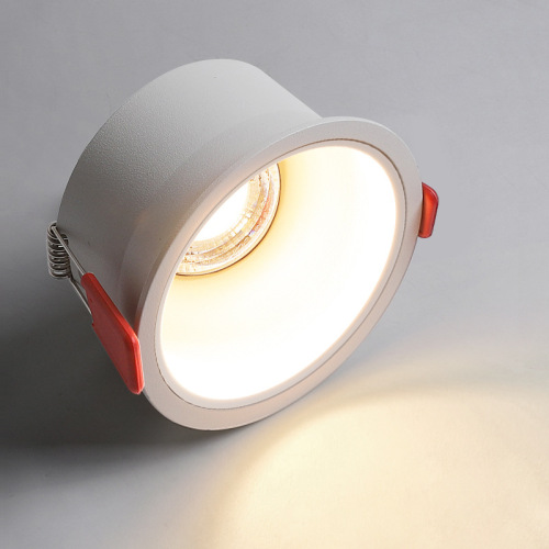 Embedded anti-glare LED ceiling light for home living room wall wash light cob narrow edge downlight high color rendering 7.5 holes