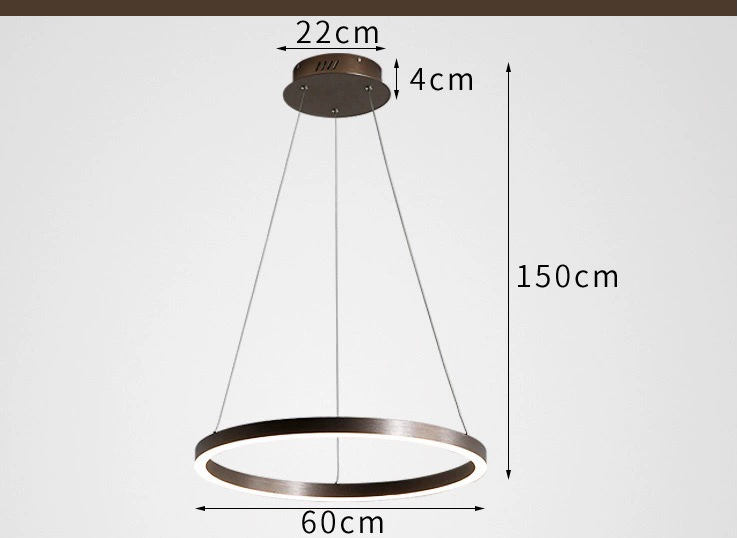 LED Ceiling Lamp Modern Creative, Ring Panels 40–100 cm, Warm/Neutral/White, Remote Option