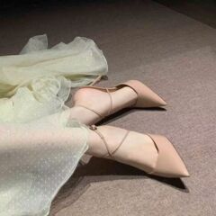 浅口百搭配裙时尚防滑凉鞋2025年春季名媛气质优雅包头高跟凉鞋女