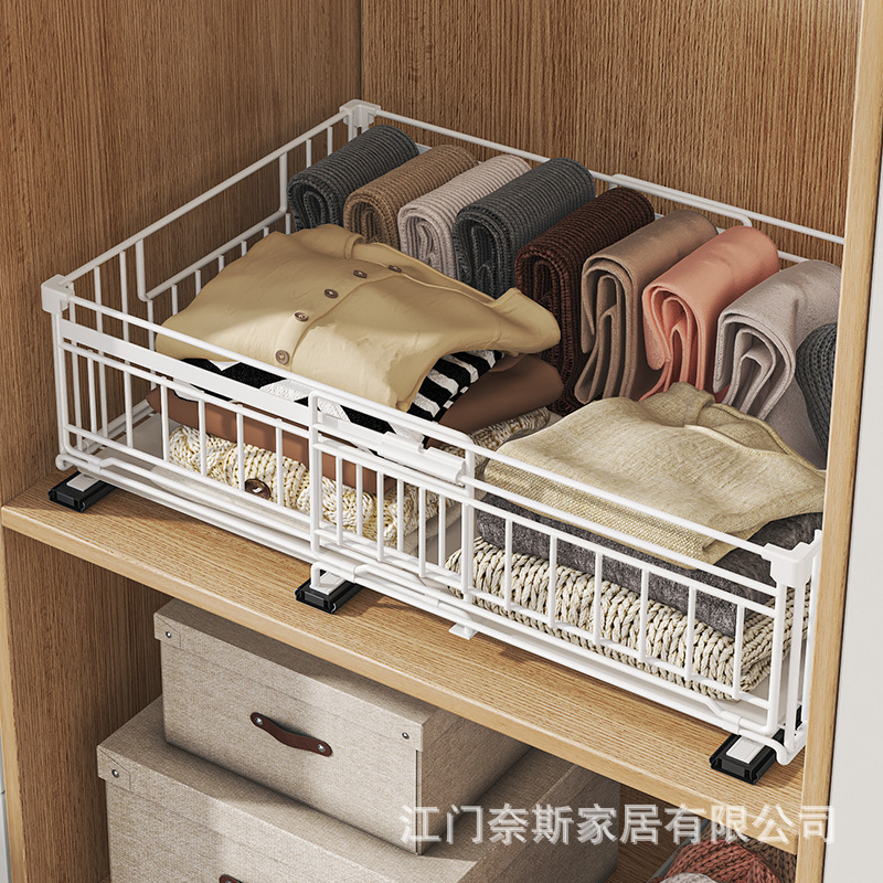 引き出し式キッチン収納ラック、折りたたみ式引き出し式キャビネット、食器、調味料引き出しバスケット、シンク下引き出し式収納ラック|undefined