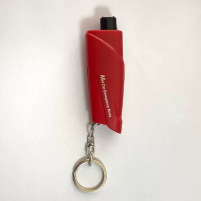 Cross-Border Safety Hammer Mini Car Multi-Function Keychain Escape Smash Glass Life-Saving Artifact Car Fire Window Breaker (Qəza çəkici) - red