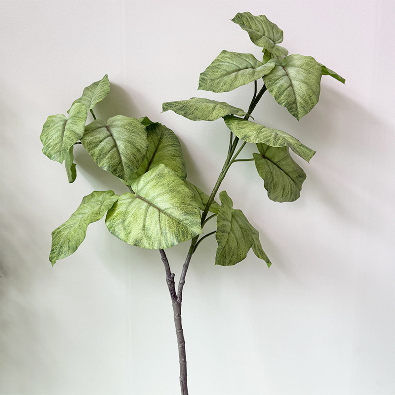 Nuevos productos transfronterizos de imitación de plantas verdes en el hogar, adornos individuales de la sala de estar, paisajismo, flores y hojas verdes, decoración de plantas falsas