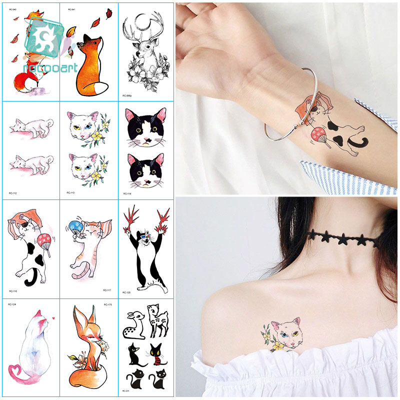 Waterproof Long-Lasting Fresh Style Tattoo Stickers Peacock Feather Cartoon Cute Temporary Tattoos for Women New Cross-Border Model