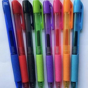 Factory direct plastic push ballpoint pen advertising pen gel pen gift promotional printing logo thermal transfer film
